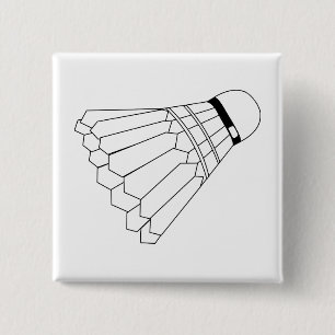 Badge Carré 5 Cm Volant de badminton