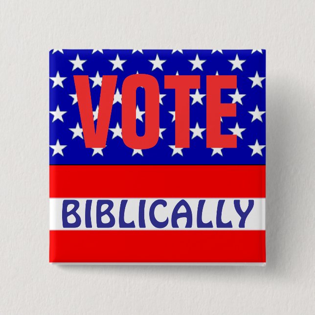 Badge Carré 5 Cm Vote biblique (Devant)