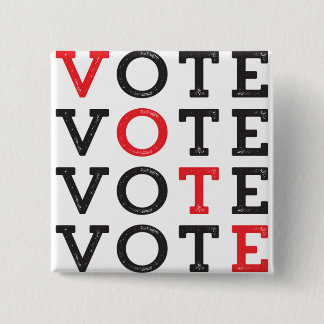 Badge Carré 5 Cm VOTE - bouton carré