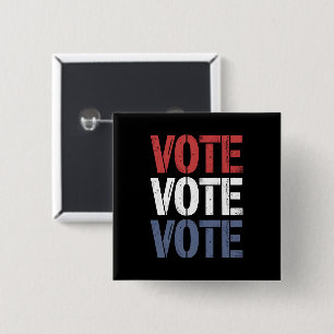 Badge Carré 5 Cm Vote Élection Politique Vote Inscription des élect