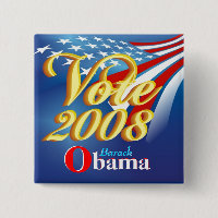 Vote Obama - bouton de campagne