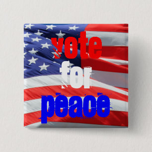 Badge Carré 5 Cm Vote pour l'élection présidentielle inspirée de