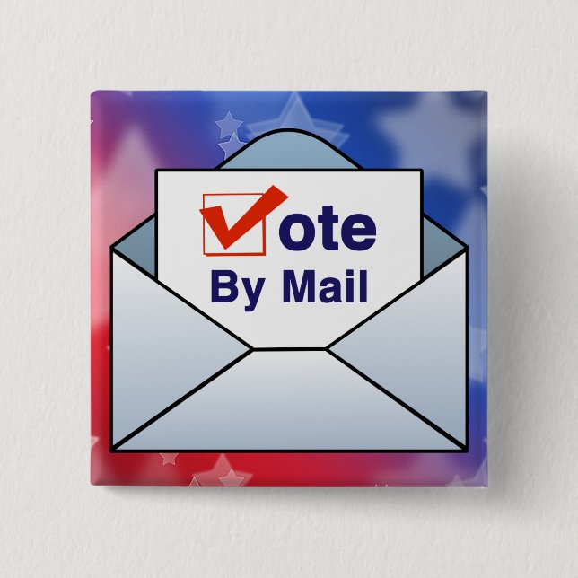 Badge Carré 5 Cm Voter par courrier (Devant)