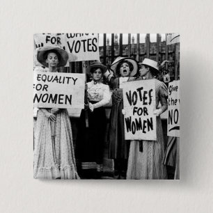 Badge Carré 5 Cm Votes Vintages Pour Le Suffrage Des Femmes