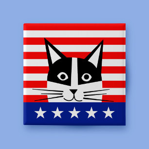 Badge Carré 5 Cm VOTEZ ! Bouton Élection du carré