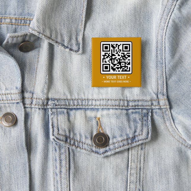 Badge Carré 5 Cm Votre code QR d'entreprise (En situation)