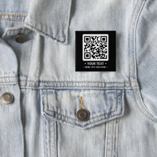 Badge Carré 5 Cm Votre code QR d'entreprise