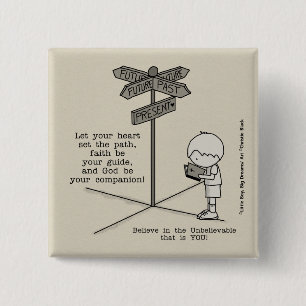 Badge Carré 5 Cm Votre compagnon de Dieu