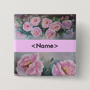 Badge Carré 5 Cm Votre goupille nommée