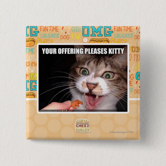 Badge Carré 5 Cm Votre Offre Plaisirs Kitty (Devant)