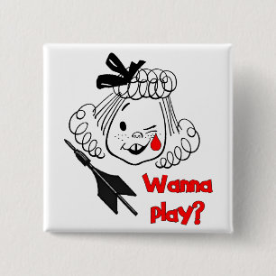 Badge Carré 5 Cm Voulez jouer Jarts
