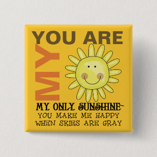 Badge Carré 5 Cm Vous êtes mon soleil