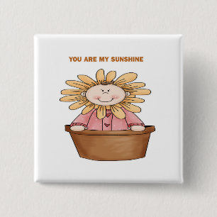 Badge Carré 5 Cm Vous êtes mon soleil