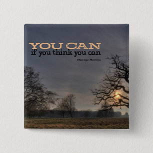 Badge Carré 5 Cm Vous pouvez bouton de motivation