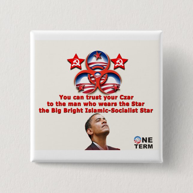 Badge Carré 5 Cm Vous pouvez faire confiance à votre tsar (Devant)
