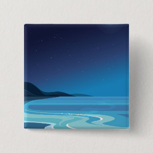 Badge Carré 5 Cm Voyage de plage