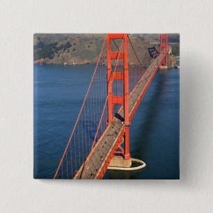 Badge Carré 5 Cm Vue aérienne du Golden Gate Bridge dans la