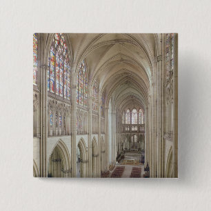 Badge Carré 5 Cm Vue de la nef et du choeur