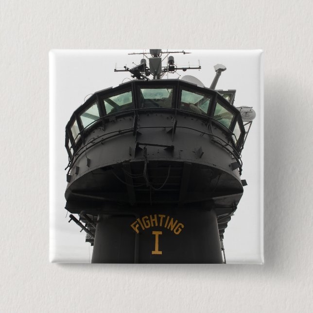 Badge Carré 5 Cm Vue de la section avant de la superstructure (Devant)