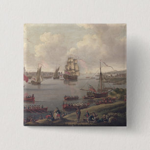 Badge Carré 5 Cm Vue de la Tamise, 1761