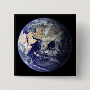 Badge Carré 5 Cm Vue de la terre de l'espace