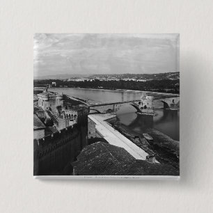 Badge Carré 5 Cm Vue de pont de St Benezet