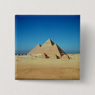 Badge Carré 5 Cm Vue des pyramides