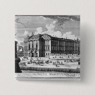 Badge Carré 5 Cm Vue du palais de Trautson construit pour le compte