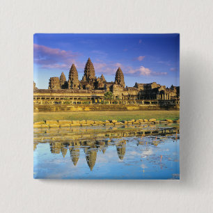 Badge Carré 5 Cm Vue du temple de face