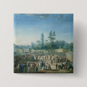 Badge Carré 5 Cm Vue du Tuileries