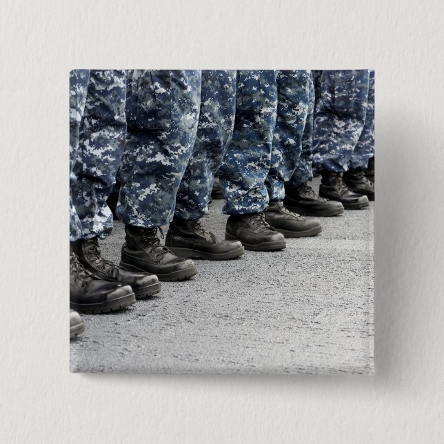 Badge Carré 5 Cm Vue en faible section des marins (Devant)