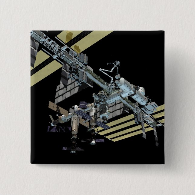 Badge Carré 5 Cm Vue générée par ordinateur 12 (Devant)