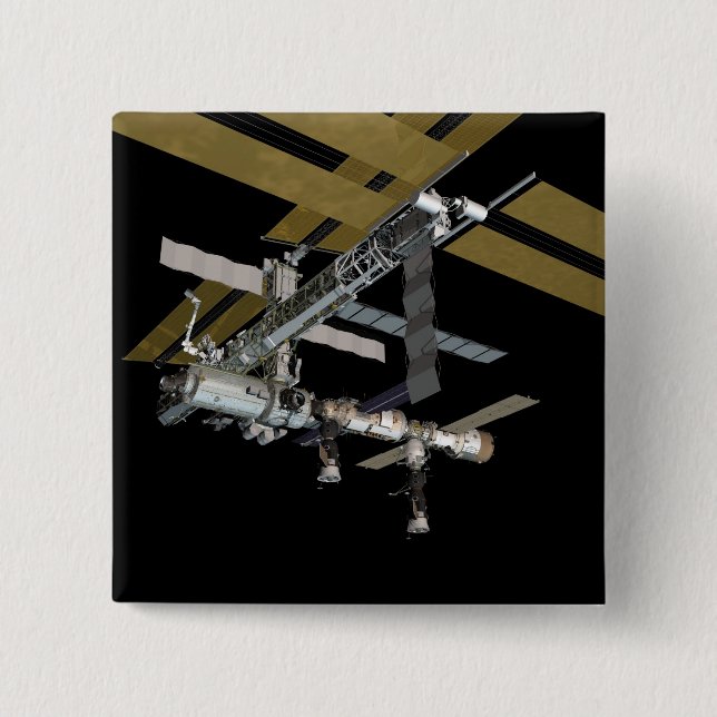 Badge Carré 5 Cm Vue générée par ordinateur 17 (Devant)