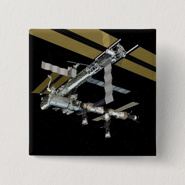 Badge Carré 5 Cm Vue générée par ordinateur 20 (Devant)