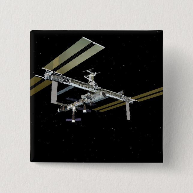 Badge Carré 5 Cm Vue générée par ordinateur 21 (Devant)