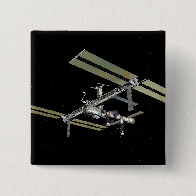 Badge Carré 5 Cm Vue générée par ordinateur 23 (Devant)