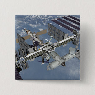 Badge Carré 5 Cm Vue générée par ordinateur 4