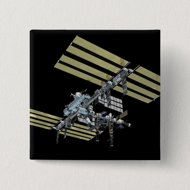 Badge Carré 5 Cm Vue générée par ordinateur 9 (Devant)