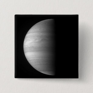 Badge Carré 5 Cm Vue rapprochée de la planète Jupiter