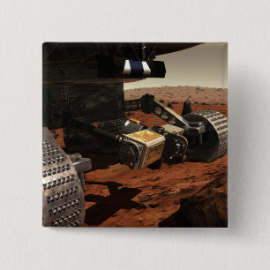 Badge Carré 5 Cm Vue rapprochée du bras sur Mars de la NASA