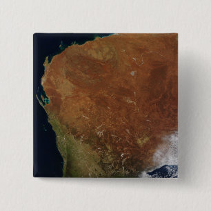 Badge Carré 5 Cm Vue satellite de l'Australie occidentale