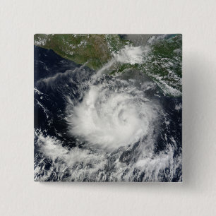 Badge Carré 5 Cm Vue satellite de tempête tropicale Darby