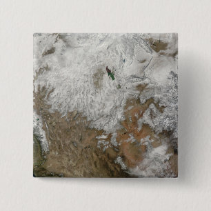 Badge Carré 5 Cm Vue satellite des Etats-Unis occidentaux