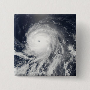 Badge Carré 5 Cm Vue satellite d'ouragan Celia
