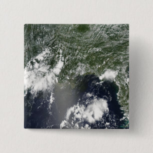 Badge Carré 5 Cm Vue satellite du golfe du Mexique