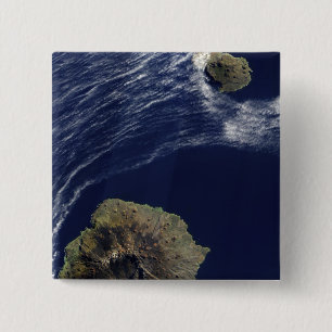 Badge Carré 5 Cm Vue satellite du prince Edouard Islands