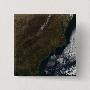 Badge Carré 5 Cm Vue satellite du sud-est des États-Unis