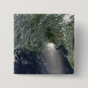 Badge Carré 5 Cm Vue satellite d'une flaque d'huile