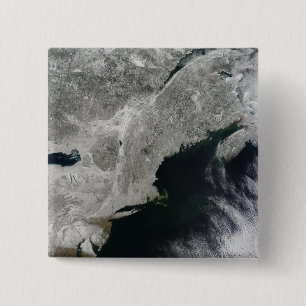 Badge Carré 5 Cm Vue satellite sur la neige