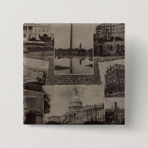 Badge Carré 5 Cm Vues Washington, DC